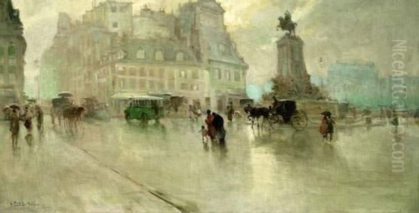 Place Animee Sous La Pluie, Paris - view 1
