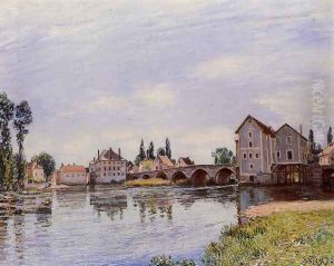 The Loing Flowing under the Moret Bridge