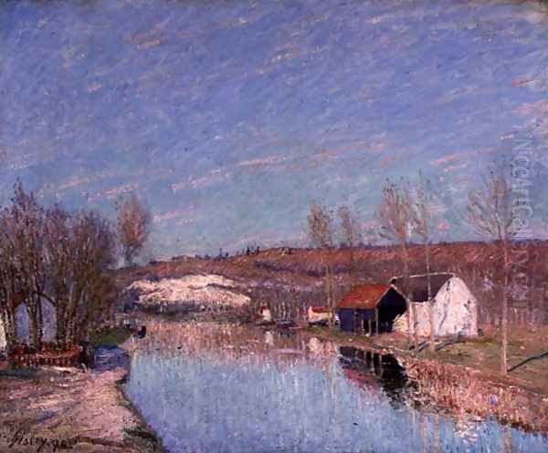 The Loing and the Slopes behind St. Nicaise, February Afternoon, 1890 - view 1
