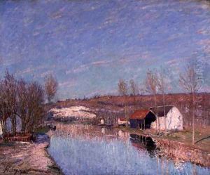 The Loing and the Slopes behind St. Nicaise, February Afternoon, 1890