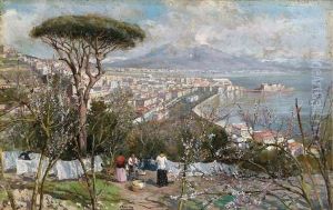 Golfo Di Napoli Con Lavandaie