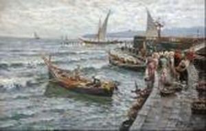 Il Ritorno Dalla Pesca A Via Caracciolo by Attilio Pratella