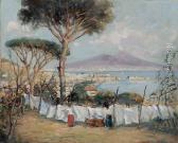 Panni Stesi Al Vomero Con Vista Del Vesuvio - view 1