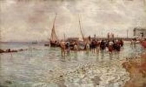 Pescatori A Mergellina by Attilio Pratella