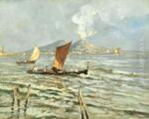 Napoli, Barche Nel Golfo by Attilio Pratella