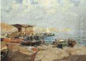 Napoli, Barche E Pescatori Al Molo