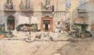 Napoli, Borgo Santa Lucia by Attilio Pratella