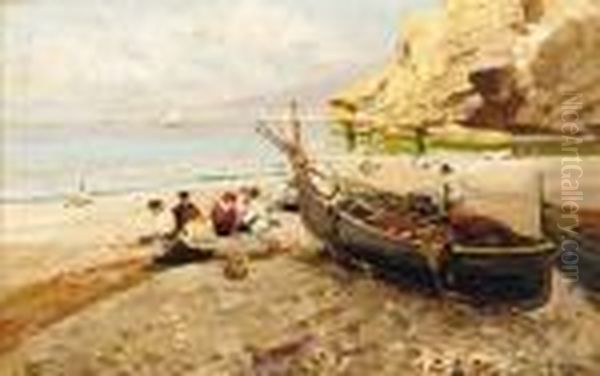 Fishermen On The Beach, Capri - view 1
