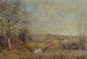 The Plain of Veneux, View of Sablons by Alfred Sisley