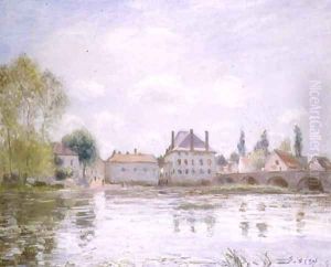The Bridge at Moret-sur-Loing, 1890 by Alfred Sisley