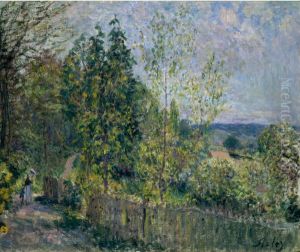 The Road in the Woods by Alfred Sisley