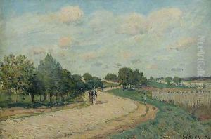 The Route to Mantes by Alfred Sisley