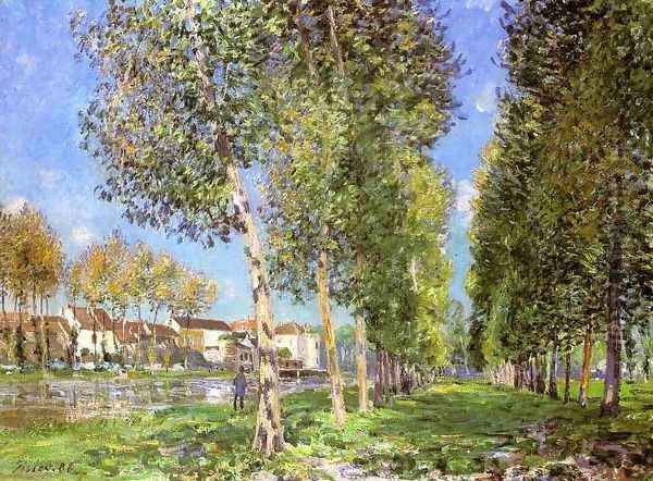 The Lane of Poplars at Moret-Sur-Loing by Alfred Sisley