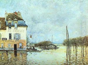 Flood at Pont-Marley 1876 by Alfred Sisley