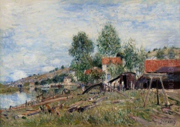 Boatyard at Saint-Mammes - view 1