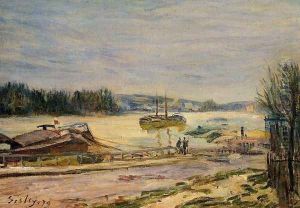 The Seine near Saint-Cloud, High Water by Alfred Sisley