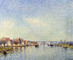 Banks of the Loing at Saint-Mammes I by Alfred Sisley
