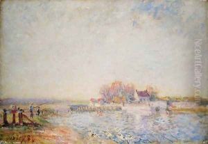 River Scene with Ducks, 1881 by Alfred Sisley
