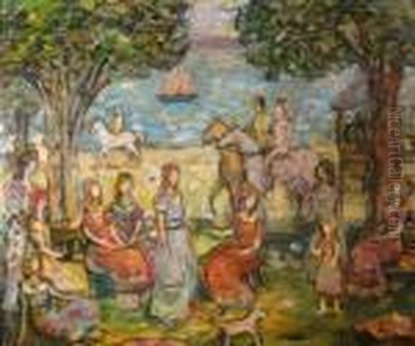 Figures In A Park - view 1