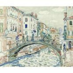 Little Bridge, Venice by Maurice Brazil Prendergast