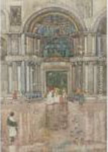The Porch With The Old Mosaics, St. Marks, Venice