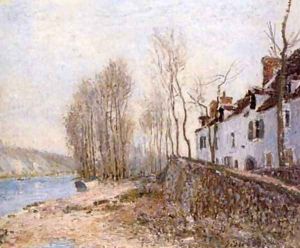 Saint-Mammes, The White Cross by Alfred Sisley