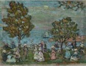 Late Afternoon (moonlight At Marblehead) by Maurice Brazil Prendergast
