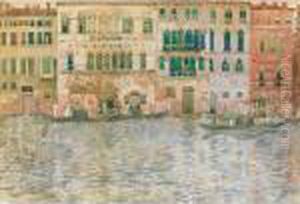 Venetian Palaces On The Grand Canal by Maurice Brazil Prendergast