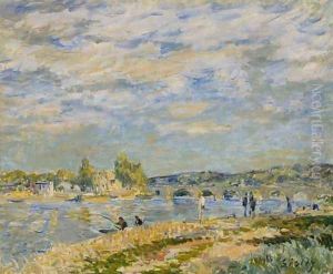 Bridge at Serves by Alfred Sisley