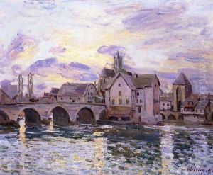 The Bridge at Moret at Sunset by Alfred Sisley