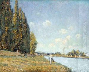 The Seine at Billancourt, 1879 by Alfred Sisley