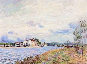 The Mouth of the Loing at Saint-Mammes by Alfred Sisley