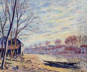 Matrat Cottages by Alfred Sisley