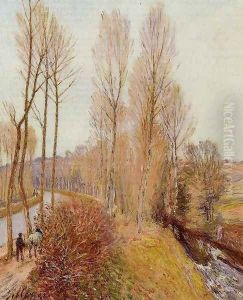 Path along the Loing Canal by Alfred Sisley
