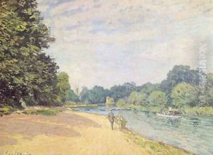 The Thames with Hampton Church, 1874