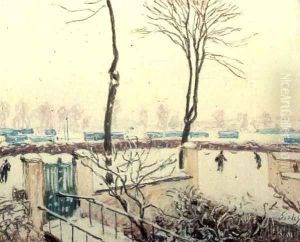Snow Scene at Moret, c.1894 by Alfred Sisley
