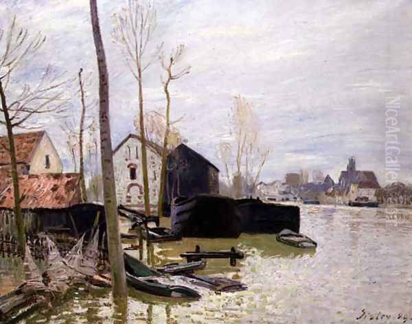 The Floods at Moret-sur-Loing, 1889 - view 1