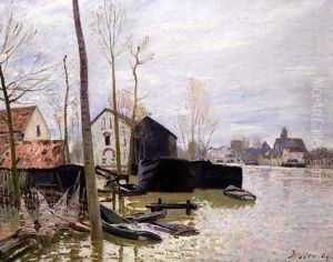 The Floods at Moret-sur-Loing, 1889 by Alfred Sisley
