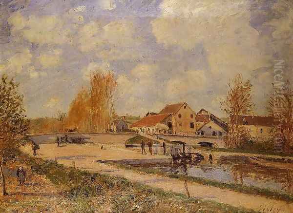 The Bourgogne Lock at Moret, Spring - view 1