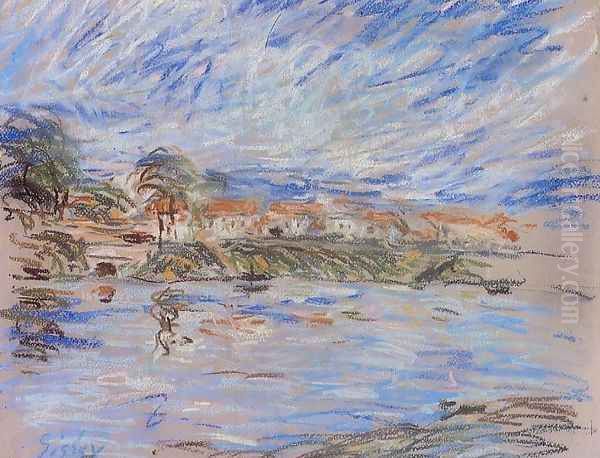 View of a Village by a River - view 1