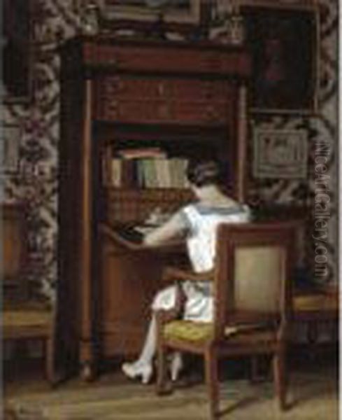 Femme A Son Secretaire - view 1