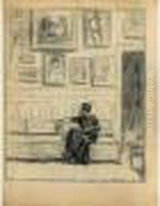 Femme A Sa Lecture by Rene Xavier Francois Prinet