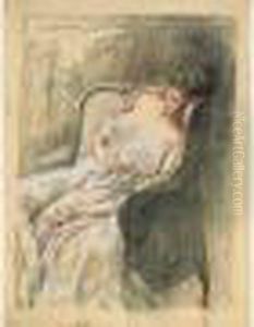 Femme Assoupie by Rene Xavier Francois Prinet