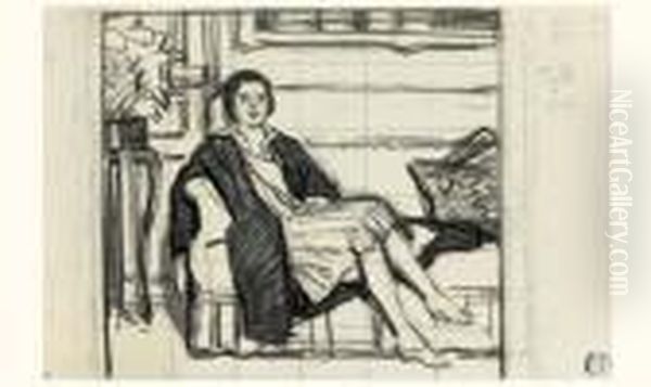 Jeune Femme Au Canape - view 1