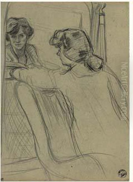 Etude Pour Le Fauteuil D'osier - view 1