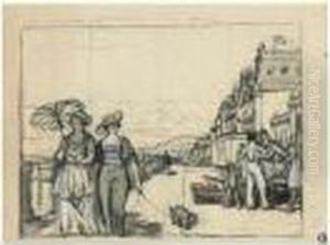 Cabourg, La Promenade by Rene Xavier Francois Prinet