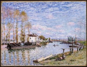 The Loing at Saint-Mammes by Alfred Sisley
