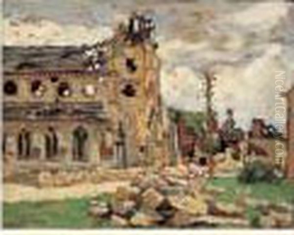L'eglise De Ribecourt, Juin 1917 - view 1