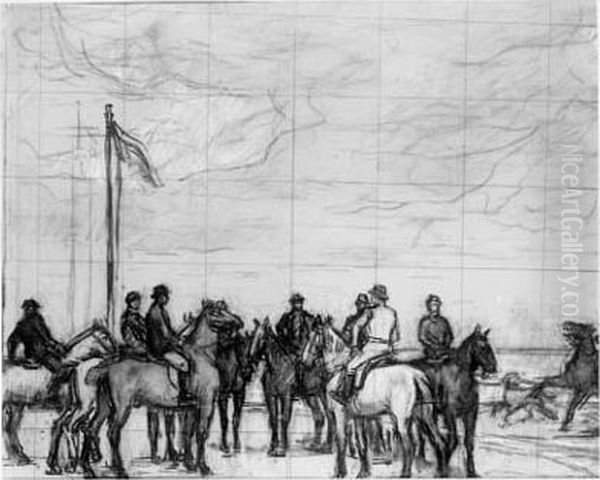 Chevaux Sur La Plage - view 1