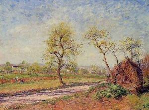 Road from Veneux to Moret on a Spring Day by Alfred Sisley